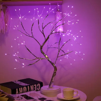 Mini Christmas Tree LED Copper Wire Light – Festive Fairy Lamp for Home & Holiday Decor