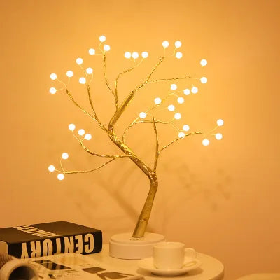 Mini Christmas Tree LED Copper Wire Light – Festive Fairy Lamp for Home & Holiday Decor
