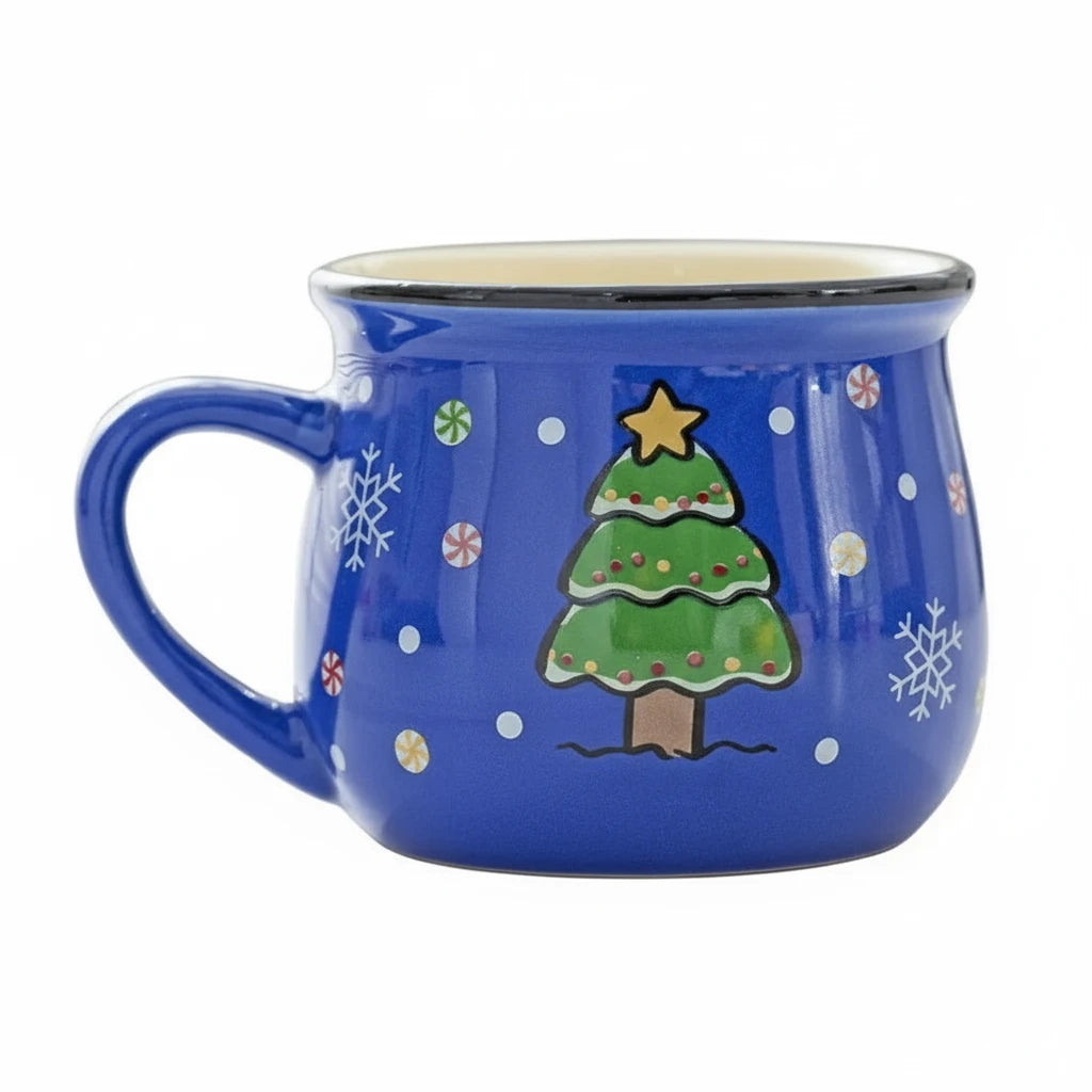 Santa & Gingerbread Ceramic Mug – Xmas Gift for Kids