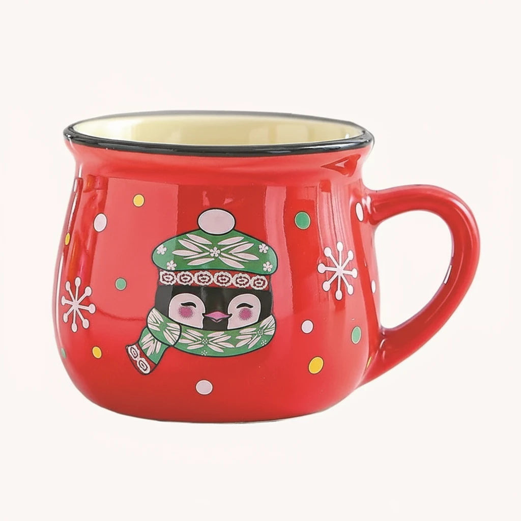 Santa & Gingerbread Ceramic Mug – Xmas Gift for Kids