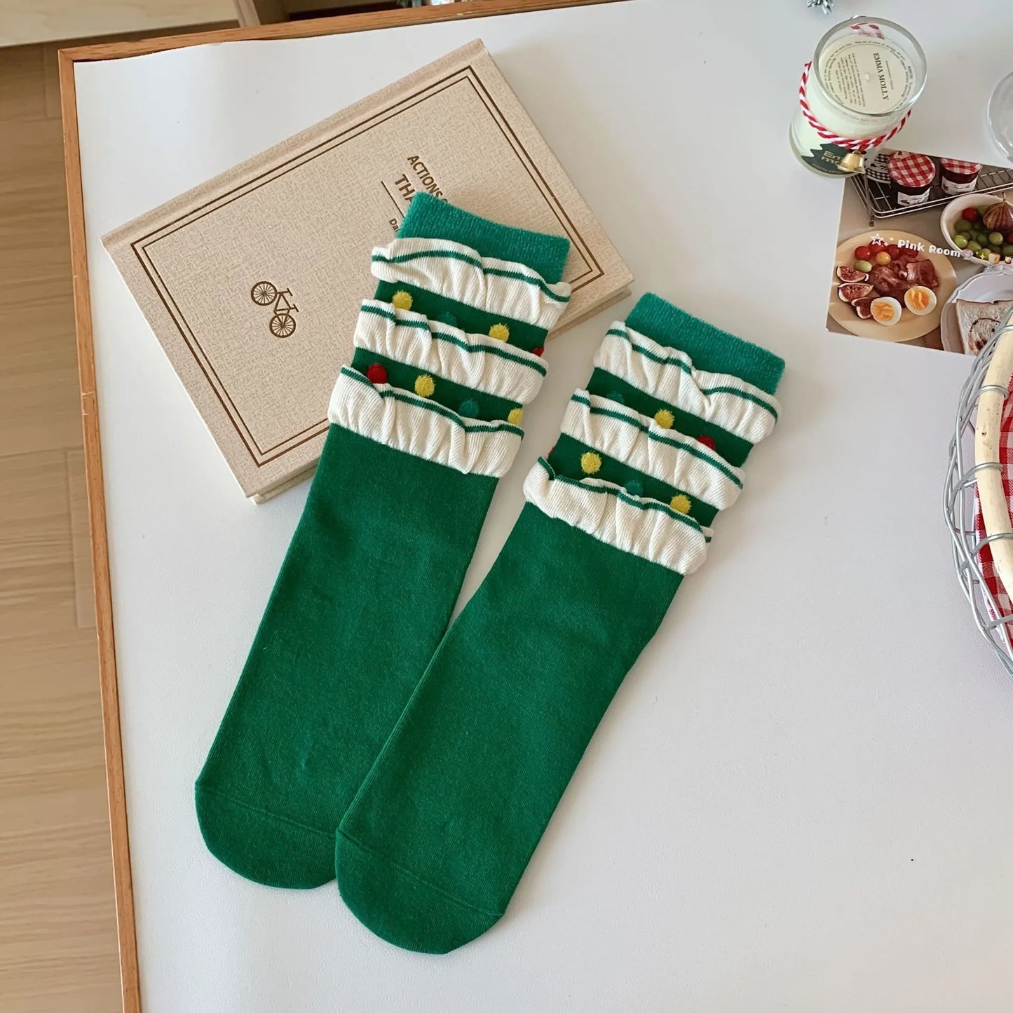 Cute Christmas Cartoon Cotton Socks | Cozy Winter Mid Tube Socks Gift