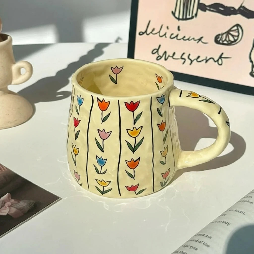 Handmade Ceramic Coffee Mug – 380ml for Milk, Tea & Hot Chocolate