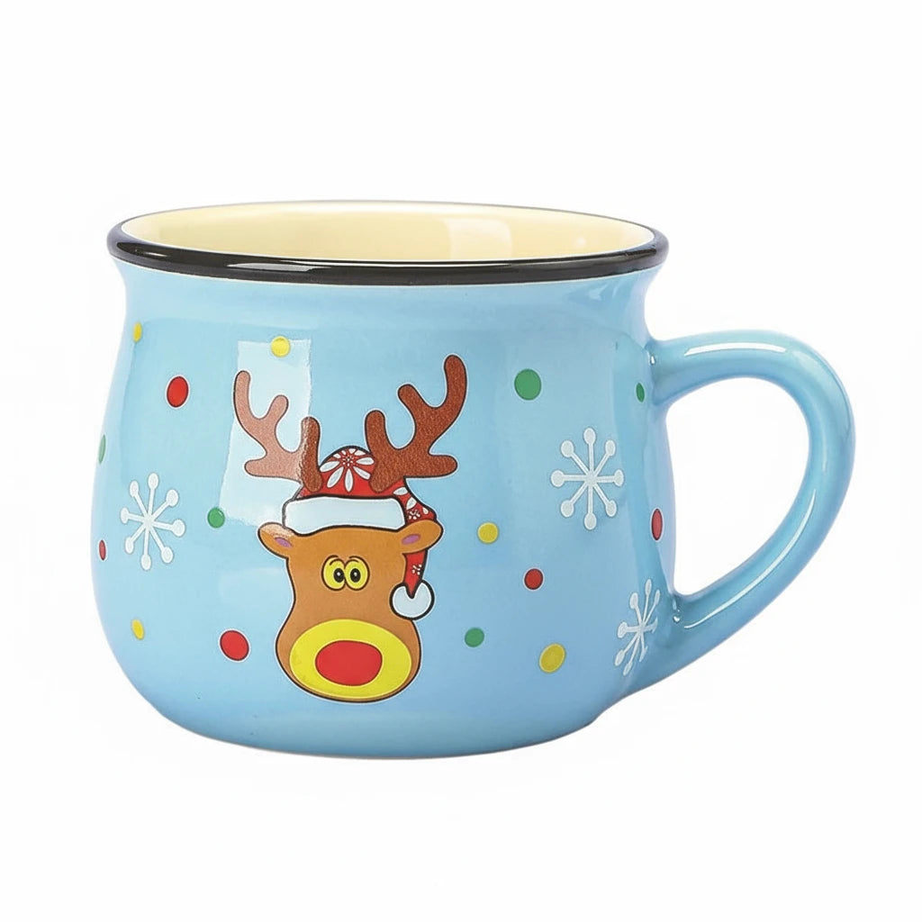 Santa & Gingerbread Ceramic Mug – Xmas Gift for Kids