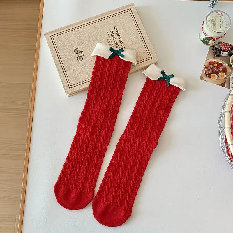 Cute Christmas Cartoon Cotton Socks | Cozy Winter Mid Tube Socks Gift