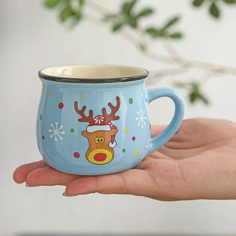 Santa & Gingerbread Ceramic Mug – Xmas Gift for Kids