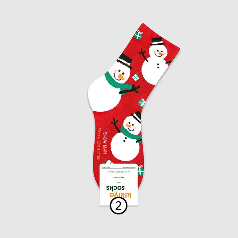 Women’s Christmas Socks – Cute Santa Claus Mid-Tube, Warm Winter