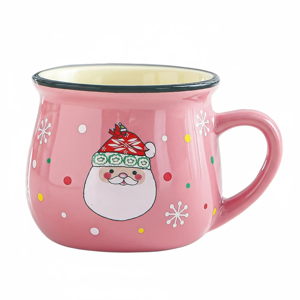 Santa & Gingerbread Ceramic Mug – Xmas Gift for Kids