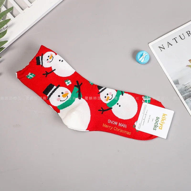Women’s Christmas Socks – Cute Santa Claus Mid-Tube, Warm Winter